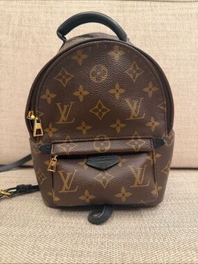 Louis Vuitton Monogram Mini Backpack in Brown and Gold